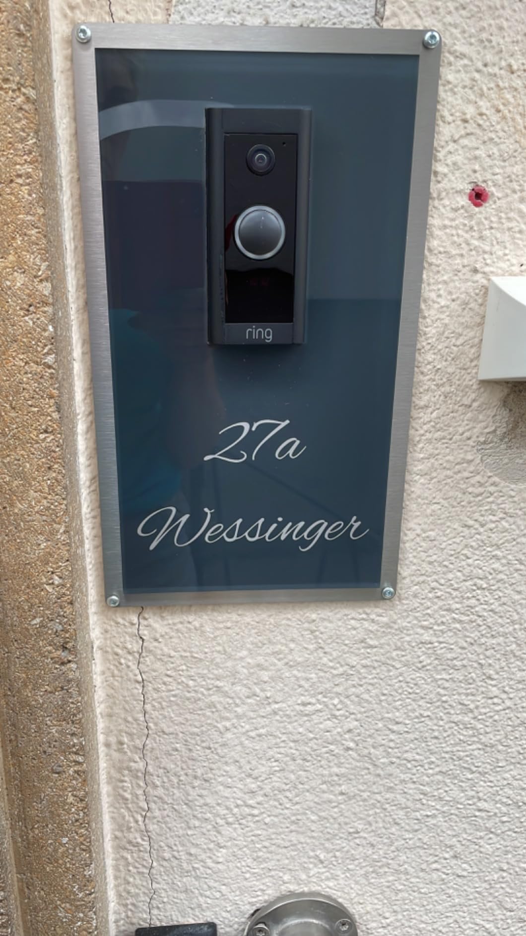 ISecur Blende Für Blink Türklingel - Edelstahl Montageplatte 90x160mm