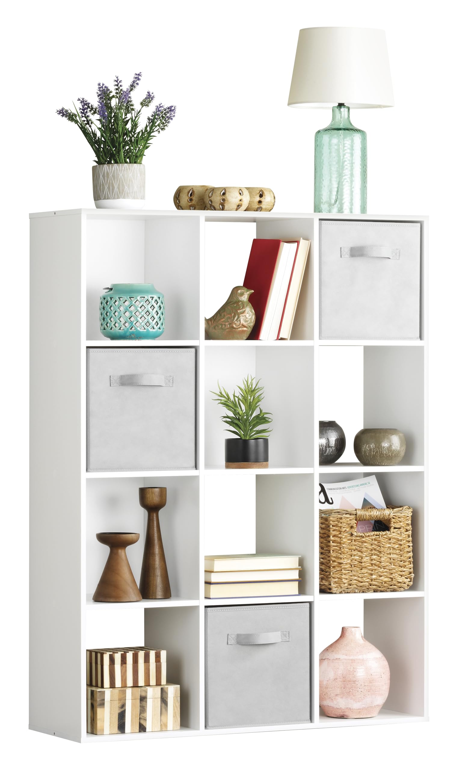 Whitmor Cube Organizer with Shelves, White