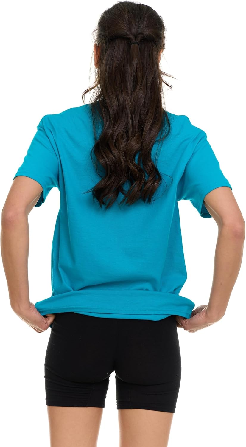 BILLIONHATS 6 Pack Womens Cotton T-Shirts, Crew Neck Short Sleeve Baggy Loose Tops Tees Color Assorted - Image 3