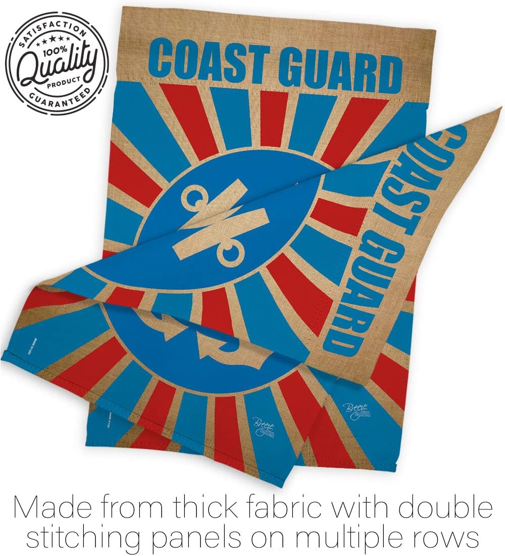Coast Guard House Flag - Armed Forces USCG Semper Paratus United State American Military Veteran Retire Official - Decoration Banner Small Garden Yard Gift Double-Sided Made In USA 28 X 40