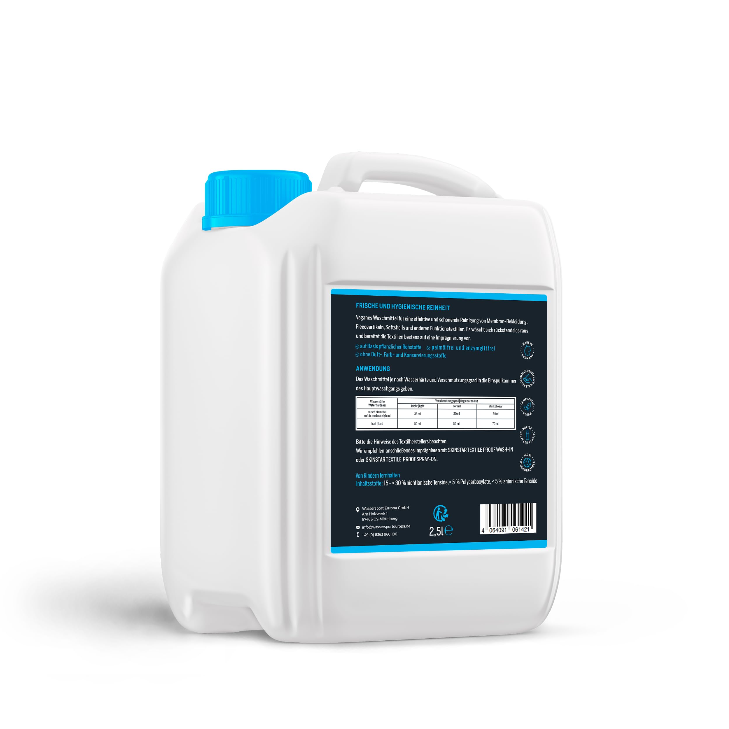SkinStar Outdoor & Funktionskleidung Waschmittel ohne Duftstoffe + Wash-In Imprägnierung Doppelpack je 2,5L