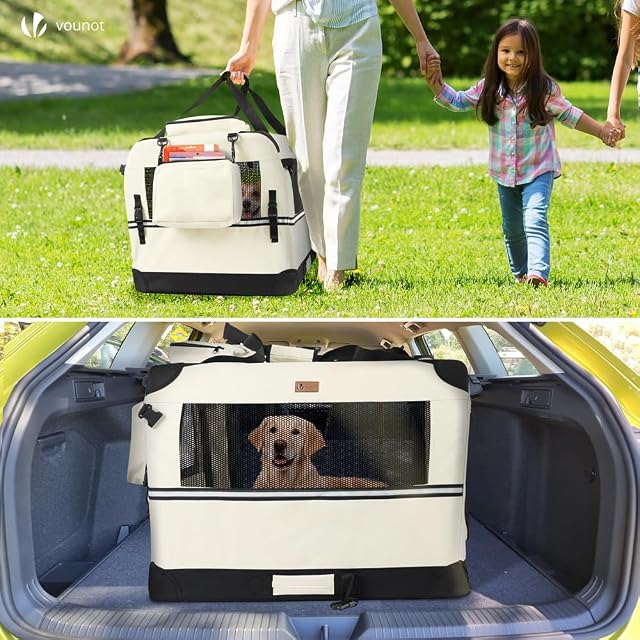 Foto 3 de 7 de VOUNOT® Transportín Perro Gato XL 82x60x60cm