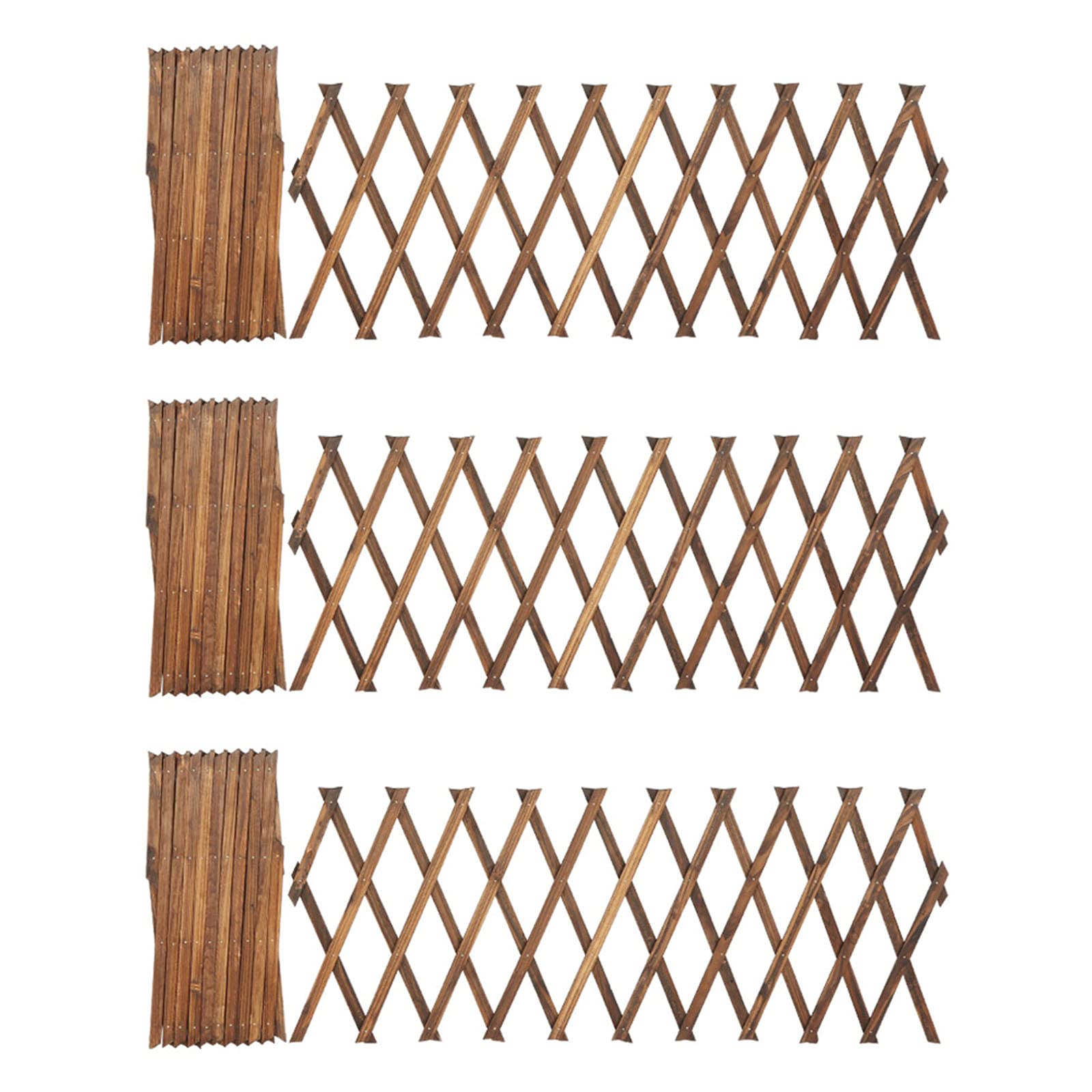 3 enrejados expansibles de madera para jardín, valla plegable al aire libre para plantas, panel decorativo para pared, para hogar y jardín