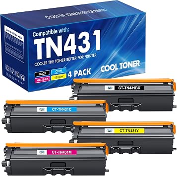 TN431 TN-431 4-Color Toner Cartridge Set for Brother TN 431 MFC-L8900CDW