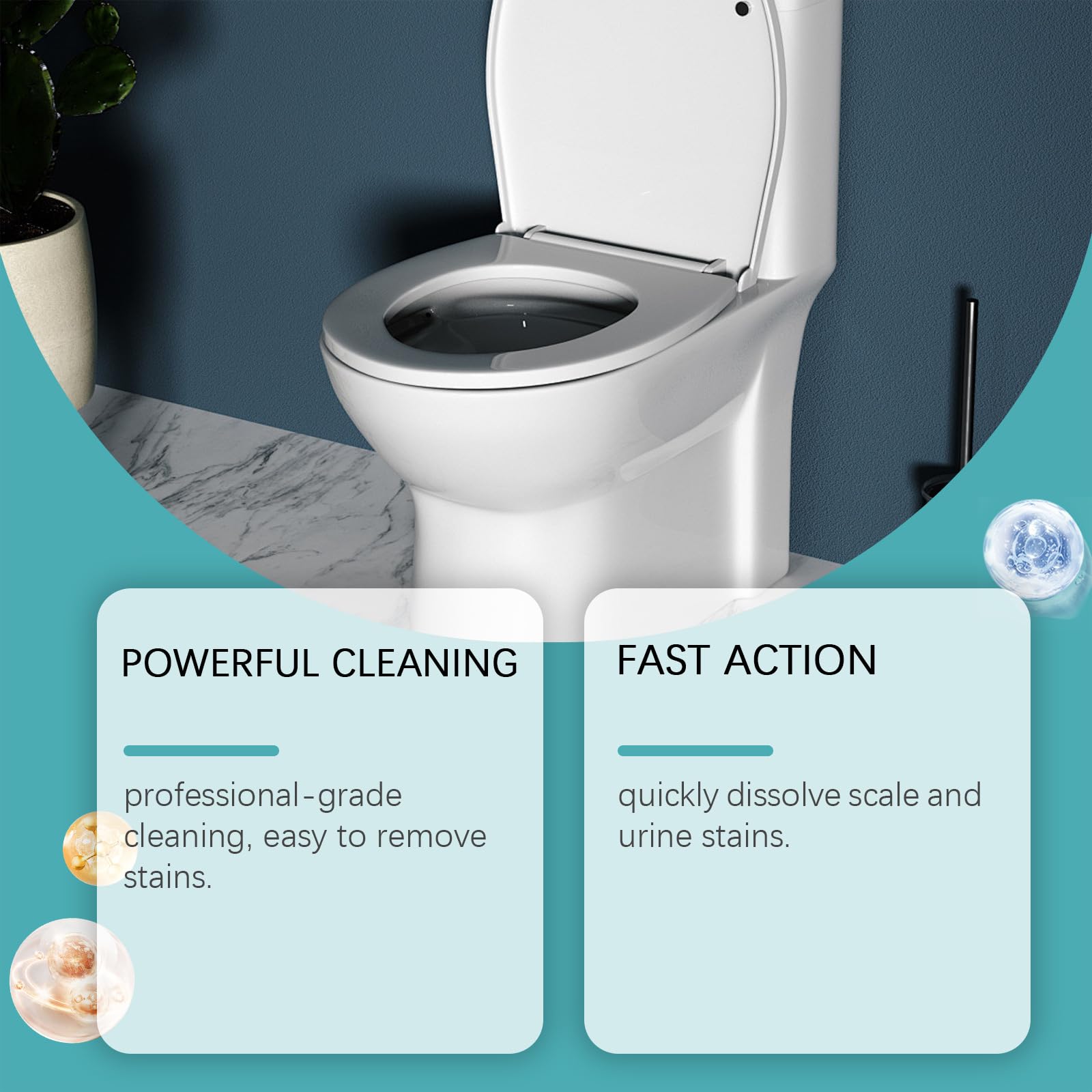 Nettoyant WC multi-usages à l'acide oxalique haute concentration, nettoyant pour carrelage, détachant pour eau dure, spray nettoyant multi-usages à l'acide oxalique pour comptoir de salle de bain (4)