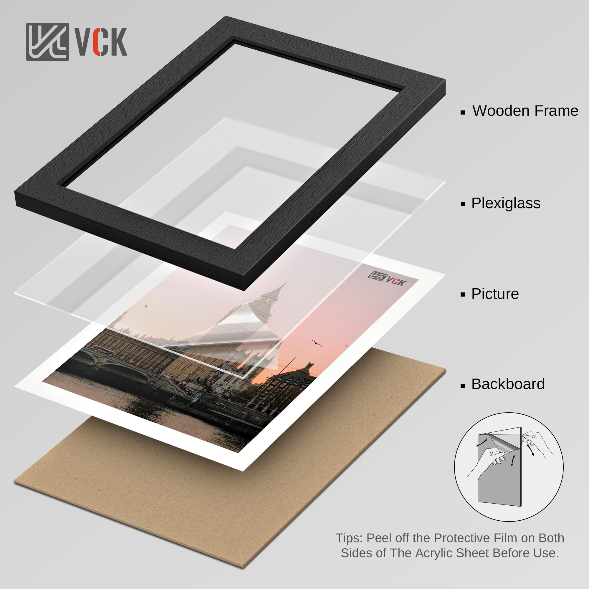 Amazon.com - VCK 20x30 Frame 3 Pack,Solid Wood Black 20x30 Poster