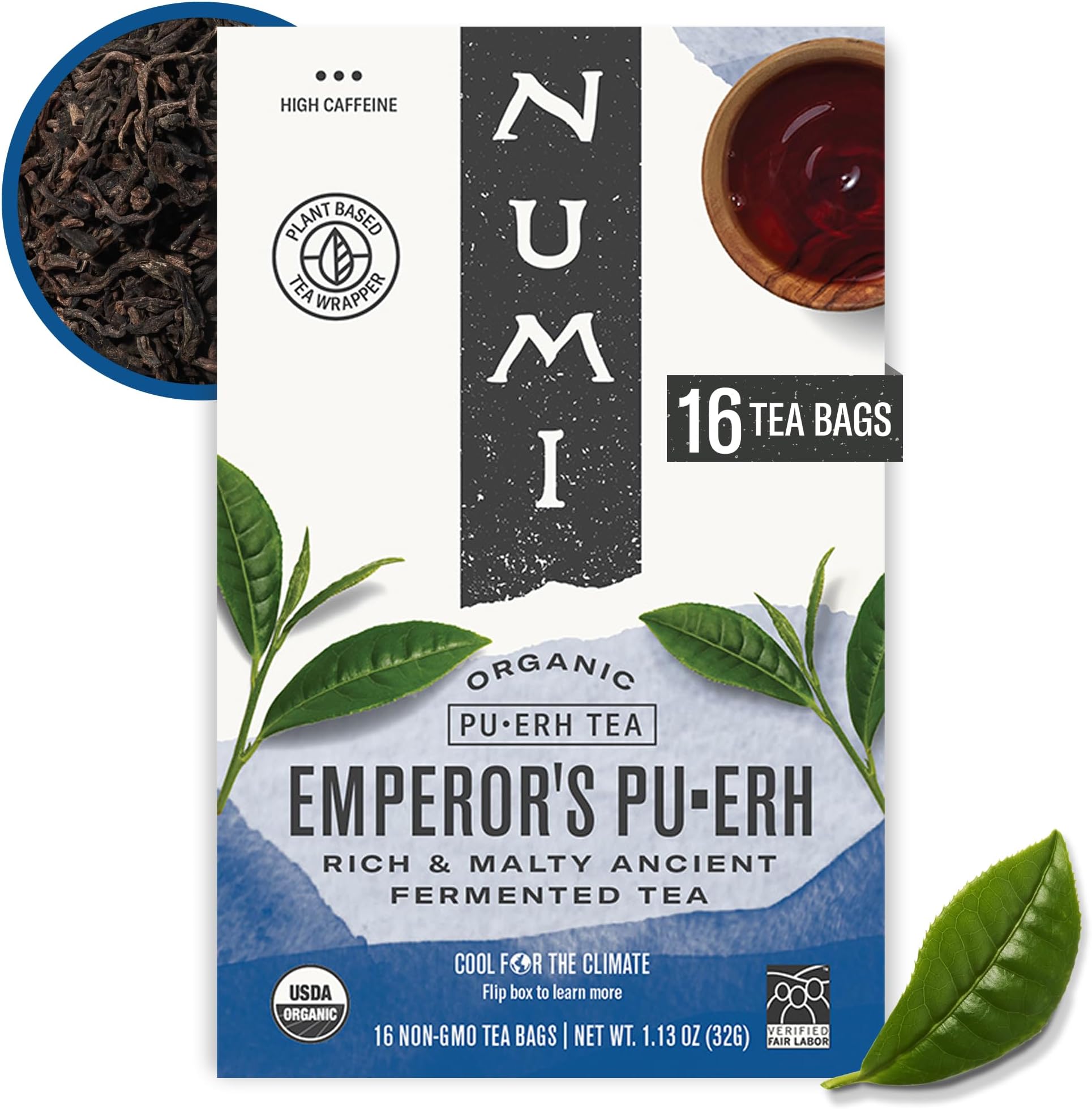 Numi Organic Tea Emperor's Pu-erh (16 Count Box)
