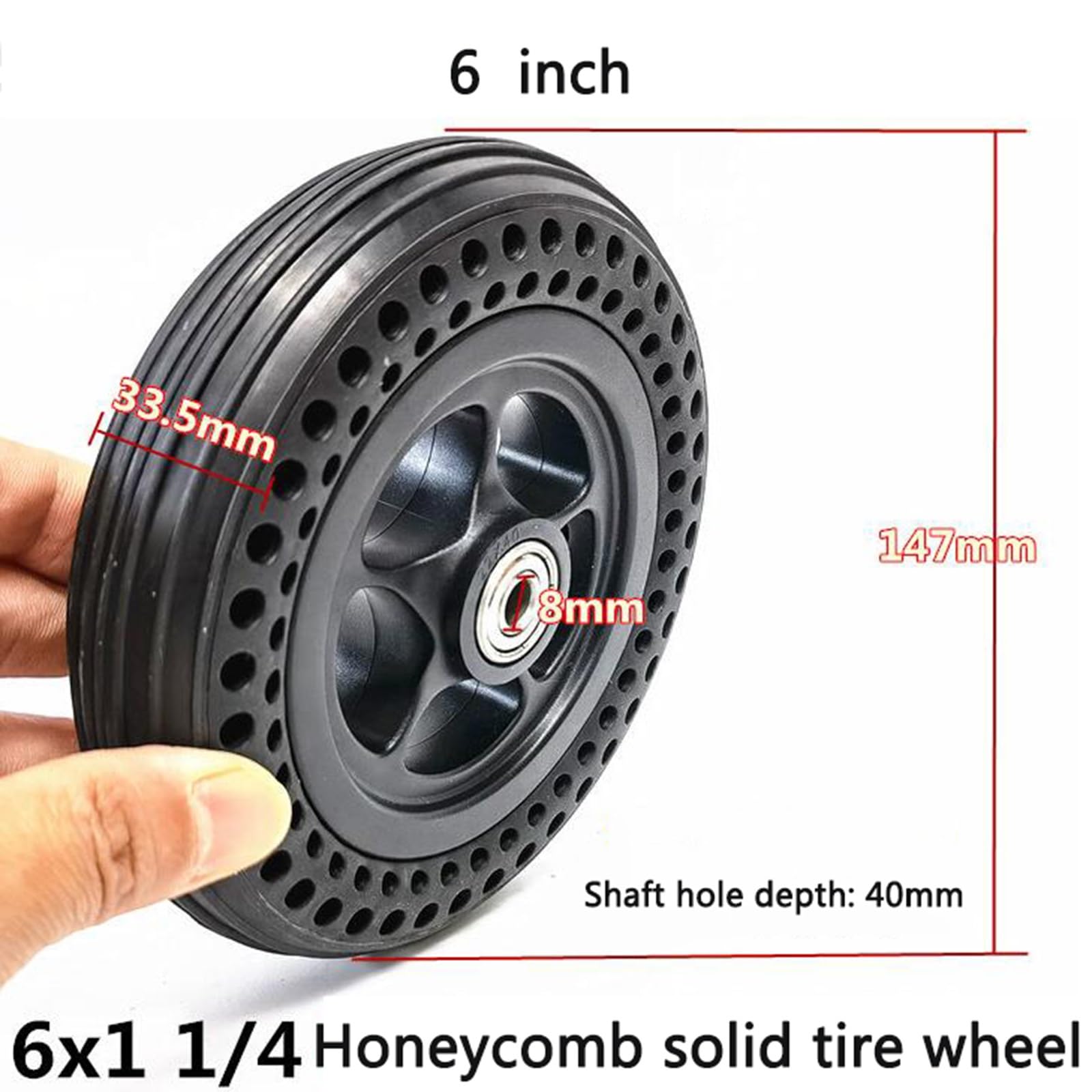 Aotedor 203 Electric Wheelchair Solid Front Tire Wheels -Two