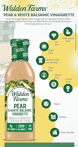 Miniatura 8 de Walden Farms Aderezo para ensalada balsámico blanco y pera de 12.0 fl oz