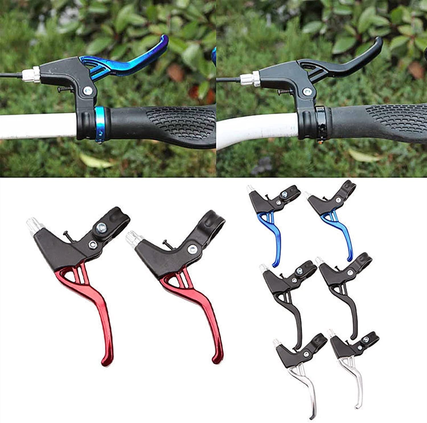 Maniglia della leva del freno della bici da ciclismo in Leve del freno leggere Leve del freno della bici 2 pezzi Bicicletta da MTB 2 in bici Freno in lega di alluminio Leva del freno della biciclett