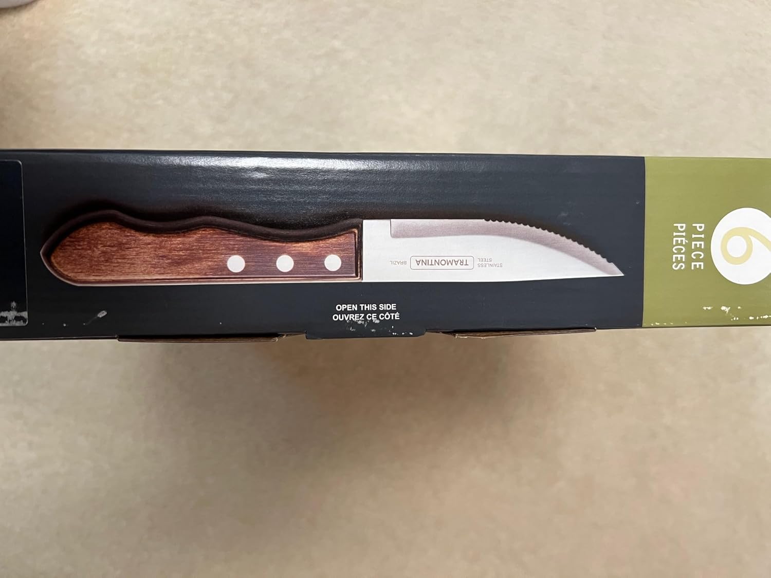 GOOFY TURTLE Stainless Steel Jumbo Steak Knives Set with Serrated Edges, Dishwasher-Safe