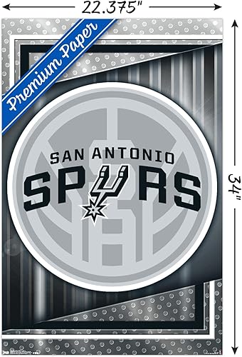 Miniatura 3 de Trends International NBA San Antonio Spurs - Póster de pared con logotipo 17, 34 pulgadas de largo x 22.4 pulgadas, versión premium sin marco