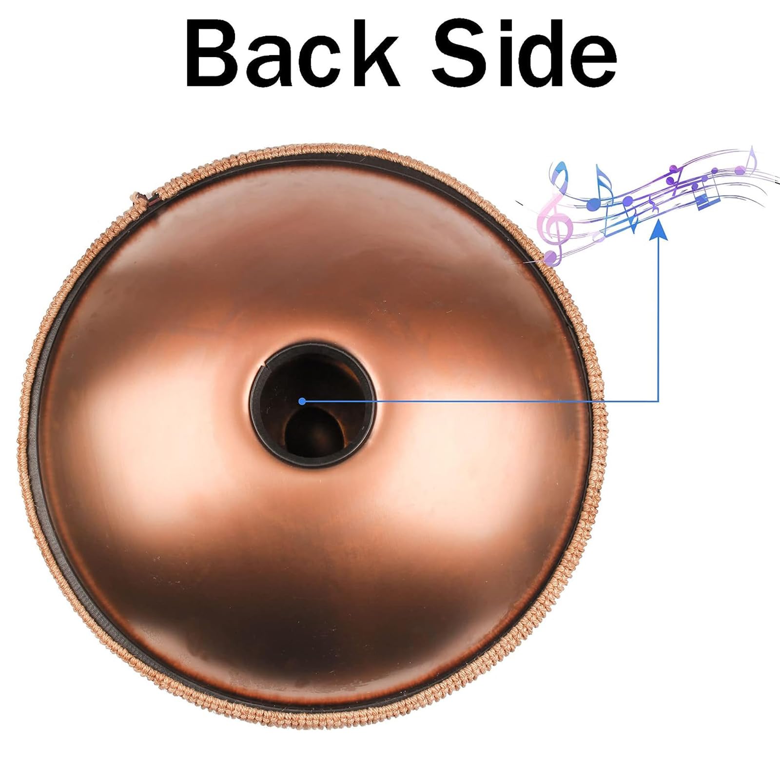 Handpan D Kurd 9 Noten, Stahl Handpan Instrument Komplett-Set mit Tasche, Ständer, Schlägel, Sitz und Zubehör, Handpan für Anfänger & Profis, Ideal für Meditation, Musiktherapie und Freizeit