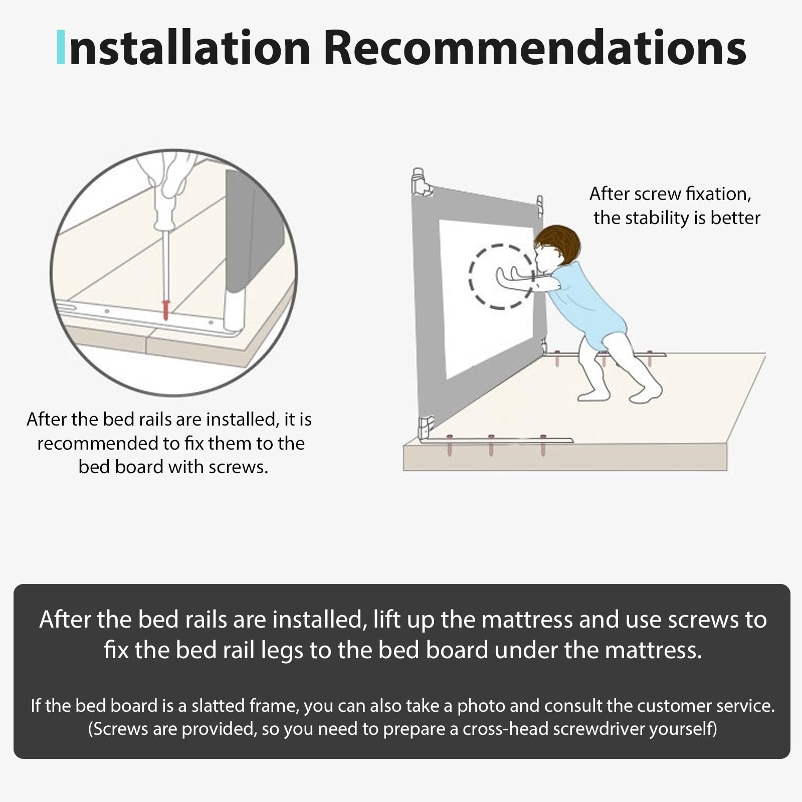 Barrera Seguridad Niños Cama, Barandilla Cama 180+200+200cm, Protección Anticaídas con Malla Transpirable, Barandilla Regulable en Altura 69-98 cm, Pasamanos con Bolsillo Lateral, Apto para Boxspring