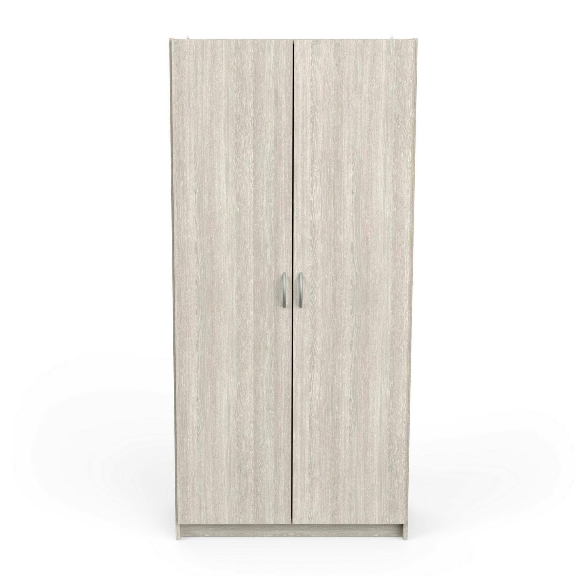 Dmora - Armadio Multiuso 2 Ante Meuse, Mobile Multifunzionale, Mobiletto scarpiera, Guardaroba Porta Scarpe, 80x41 h170 cm, Rovere