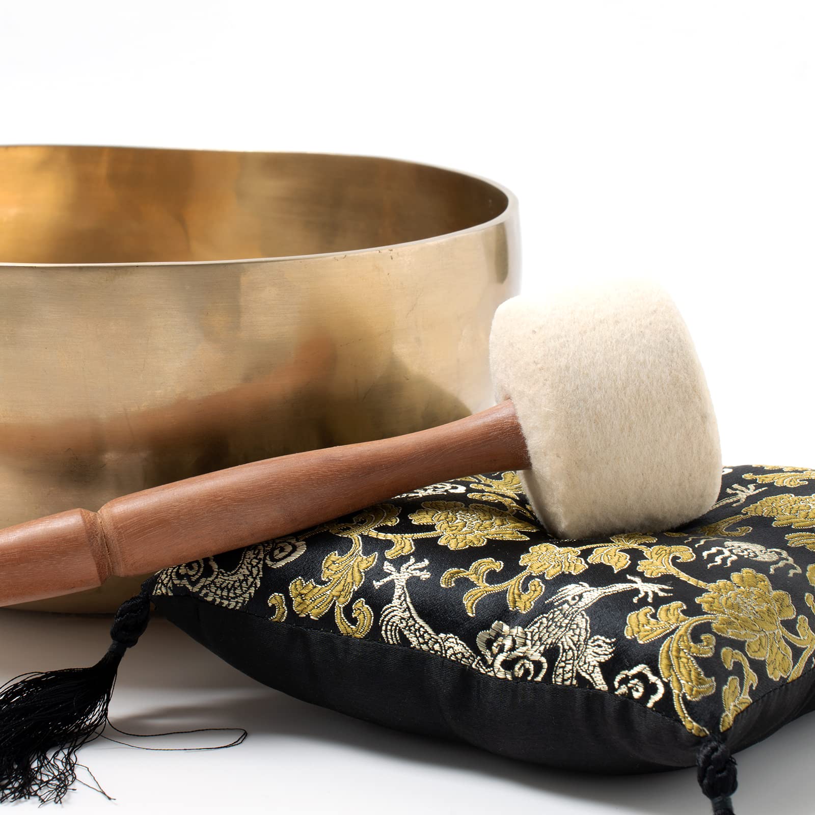 GmbH 2093 - Campana tibetana di ca. 1.200 g, con accessori, perfetta per massaggi, rilassamento, yoga e meditazione