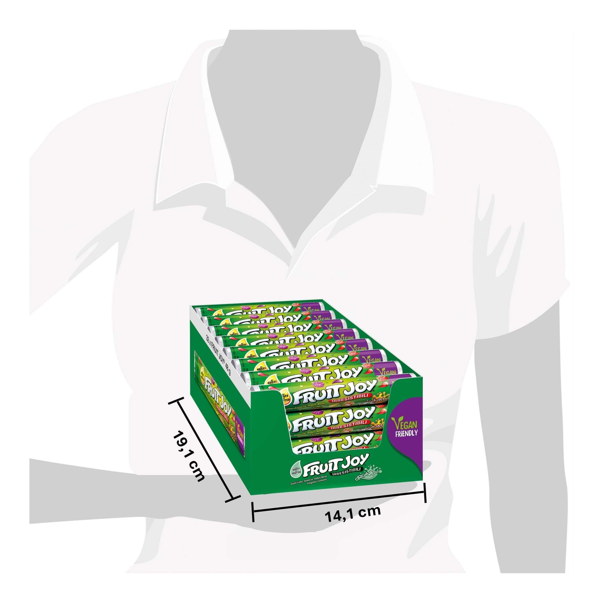FRUIT JOY Original Caramelle Gommose alla Frutta Assortite, 32 Tubi da 48g (1,5kg)
