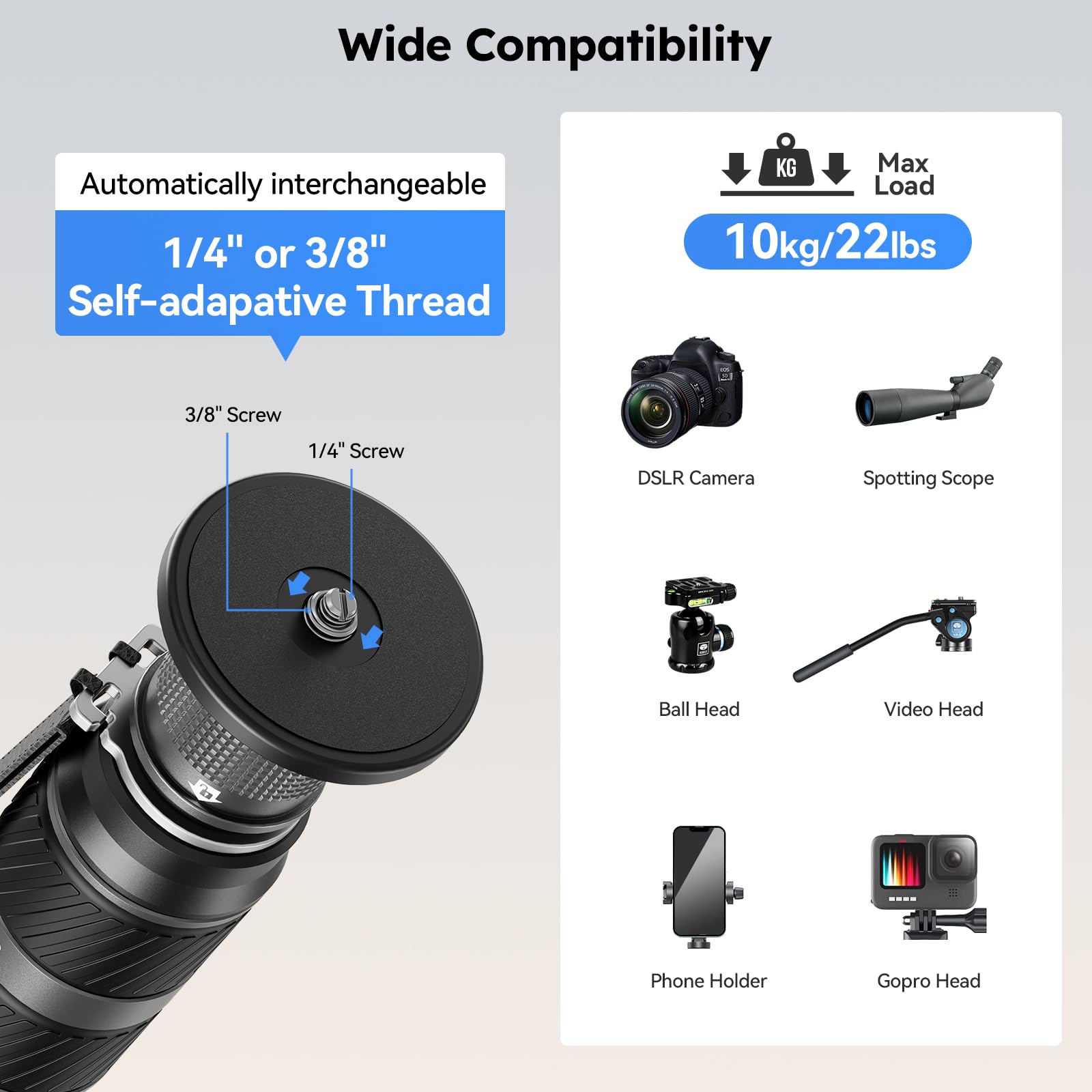 SIRUI Monopode SVM-145P Rapid System en Fibre de Carbone avec pédale, Monopode de 145 cm, réglage Rapide par vis de Serrage, Compact et ne pesant Que 1,52 kg, Charge maximale de 10 kg
