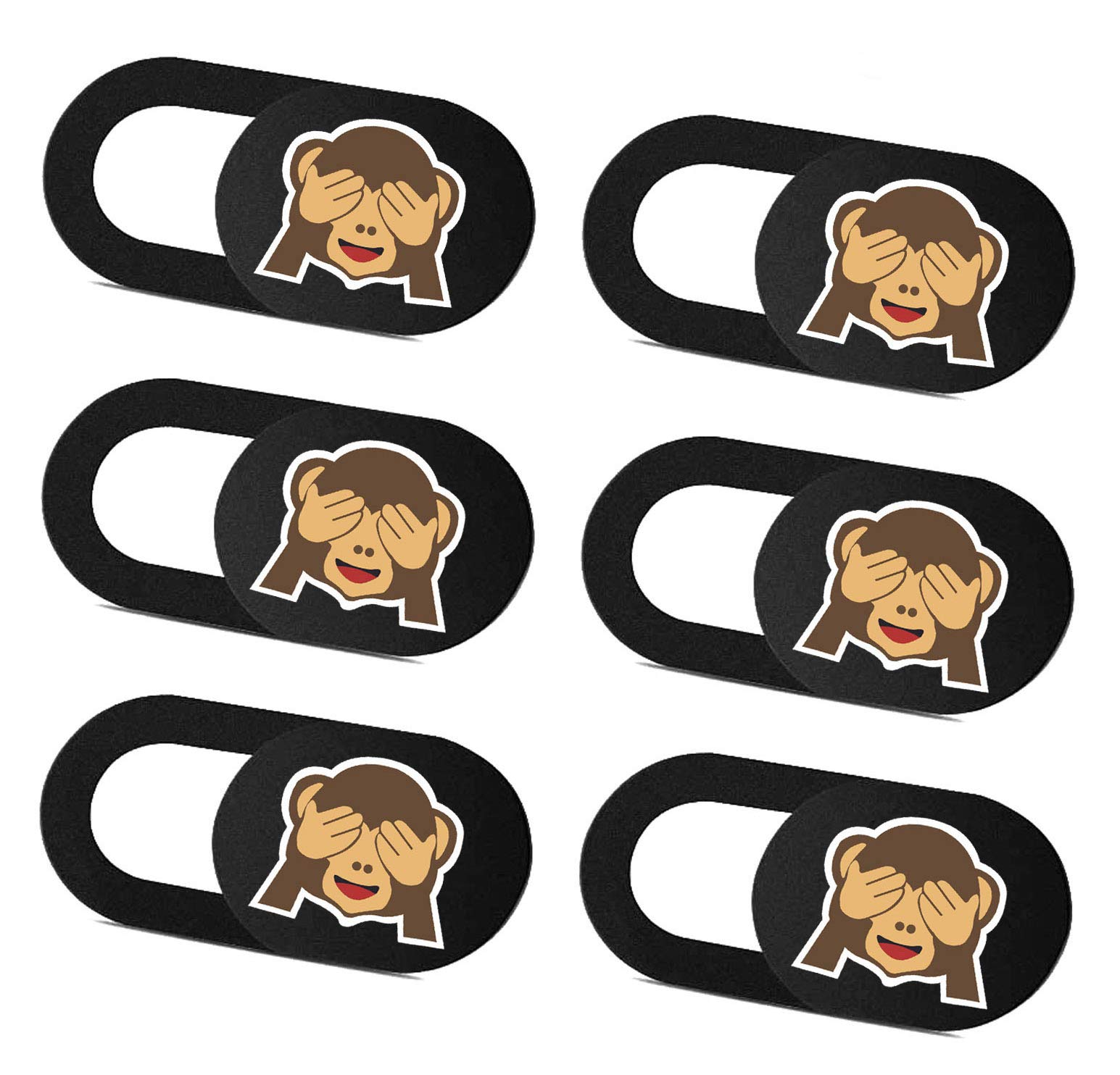 SIREG Webcam Cover Slide Ultra Thin - Cute Monkey Web Camera Cover fits Laptop,Tablet, Computer, Smartphone,Protect Your Privacy and Security,Strong