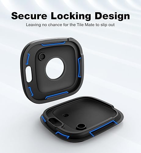 Miniatura 4 de SURITCH Funda para Tile Mate 2022, soporte para Tile Mate con mosquetón antipérdida, llavero de cubierta protectora para Tile Mate 2022 - (negro)