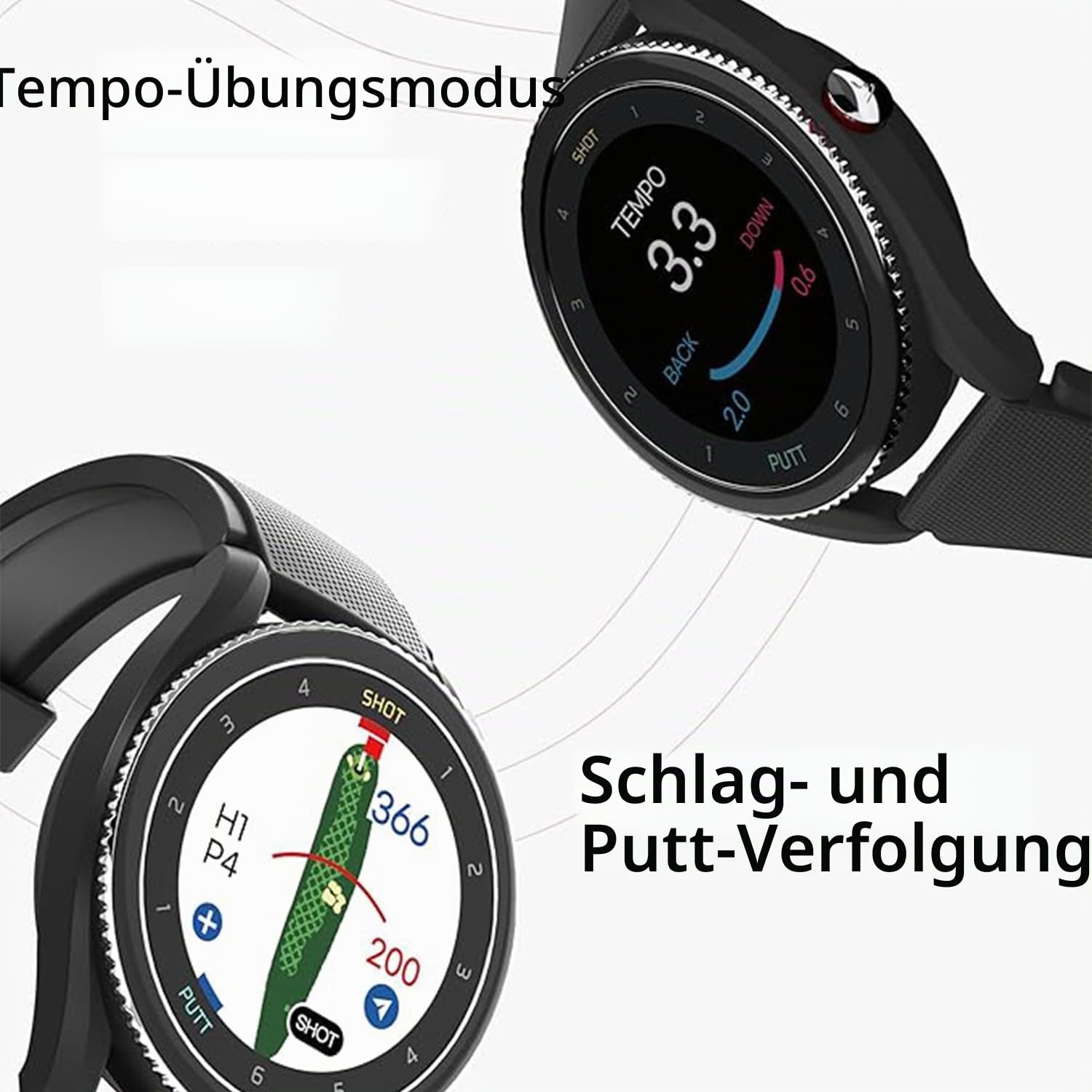 Voice Caddie T9 GOLF GPS Armbanduhr - SCHWARZ