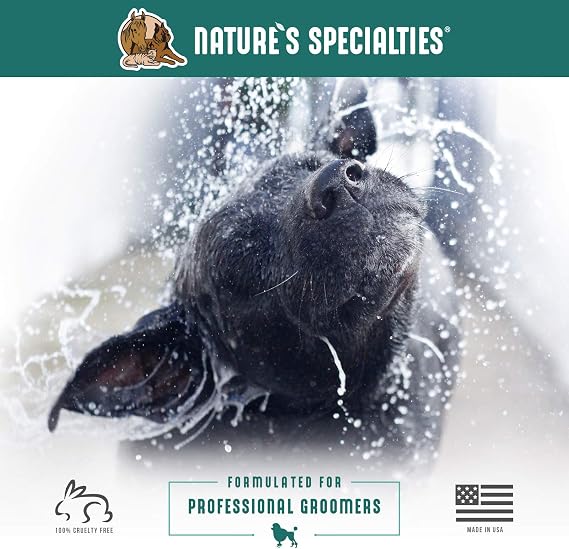 Nature's Specialties EZ Out Deshedding Ultra Concentrated Dog Shampoo for Pets, Makes up to 4 Gallons, Natural Choice for Professional Groomers, Removes Unwanted Hair, Made in USA, 1 Gal