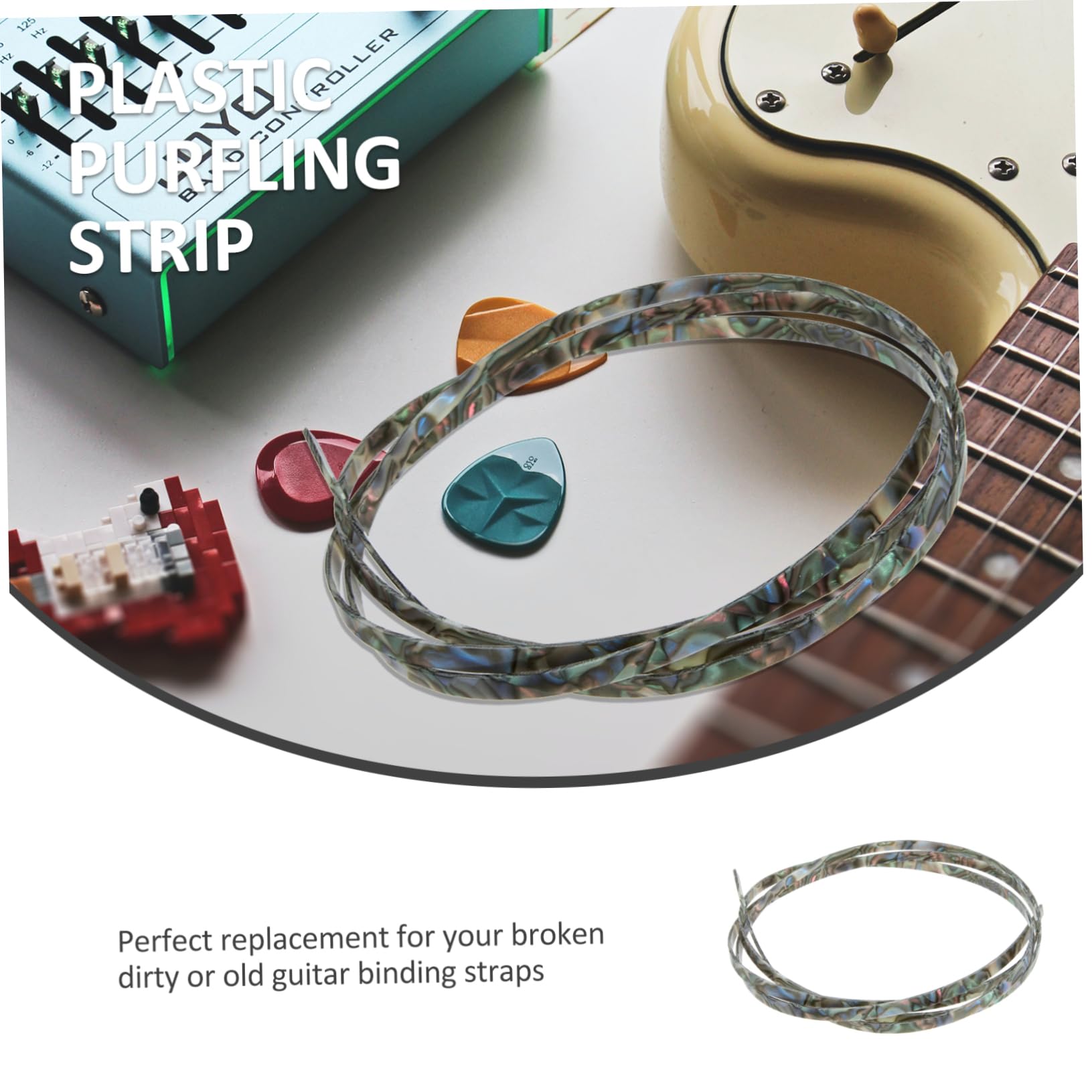 FAVOMOTO Fashion Guitar Edging Strips Guitar Binding Purfling Strip for Classical Protection