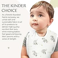 Vista 7 de Bamboo Little Baberos para bebé (paquete de 2) - Baberos con broches ajustables - Parte trasera de rizo absorbente