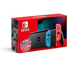 Nintendo Switch w/Neon Blue &amp; Neon Red Joy-Con + Mario Kart 8 Deluxe (Full Game Download) + 3 Month Switch Online Individual Membership