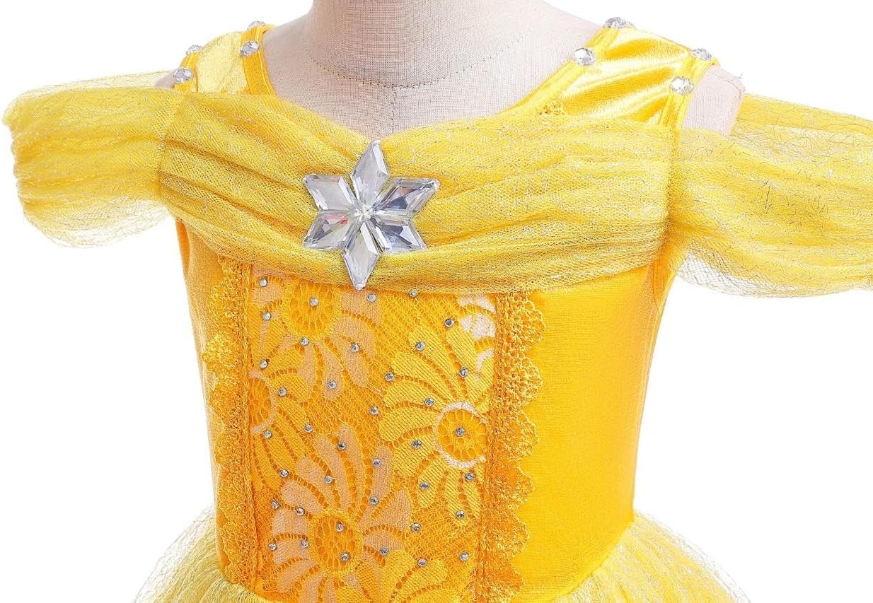 Dressy Daisy Toddler Girls' Princess Fancy Dress Up Costume Christmas Halloween Outfit Butterfly Size 4-5 Yellow