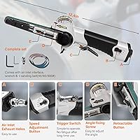 Vista 2 de Lijadora de banda de aire de 3/8" x 13", mini lijadora de banda para carpintería/trabajo de metal, amoladora de mano, lijadora de banda con 3