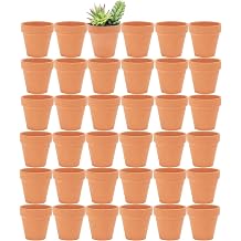 Yishang 2.5 inch Terracotta Pots with Drainage Holes,Small Mini Clay Ceramic Pottery Planter,Cactus Flower Terra Cotta Pots,Succulents Nursery Pots for Indoor/Outdoor Plants,Crafts,Wedding-36 Pack
