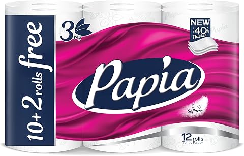Papia Tissue - Toilet paper - 3 Ply - 12 Rolls