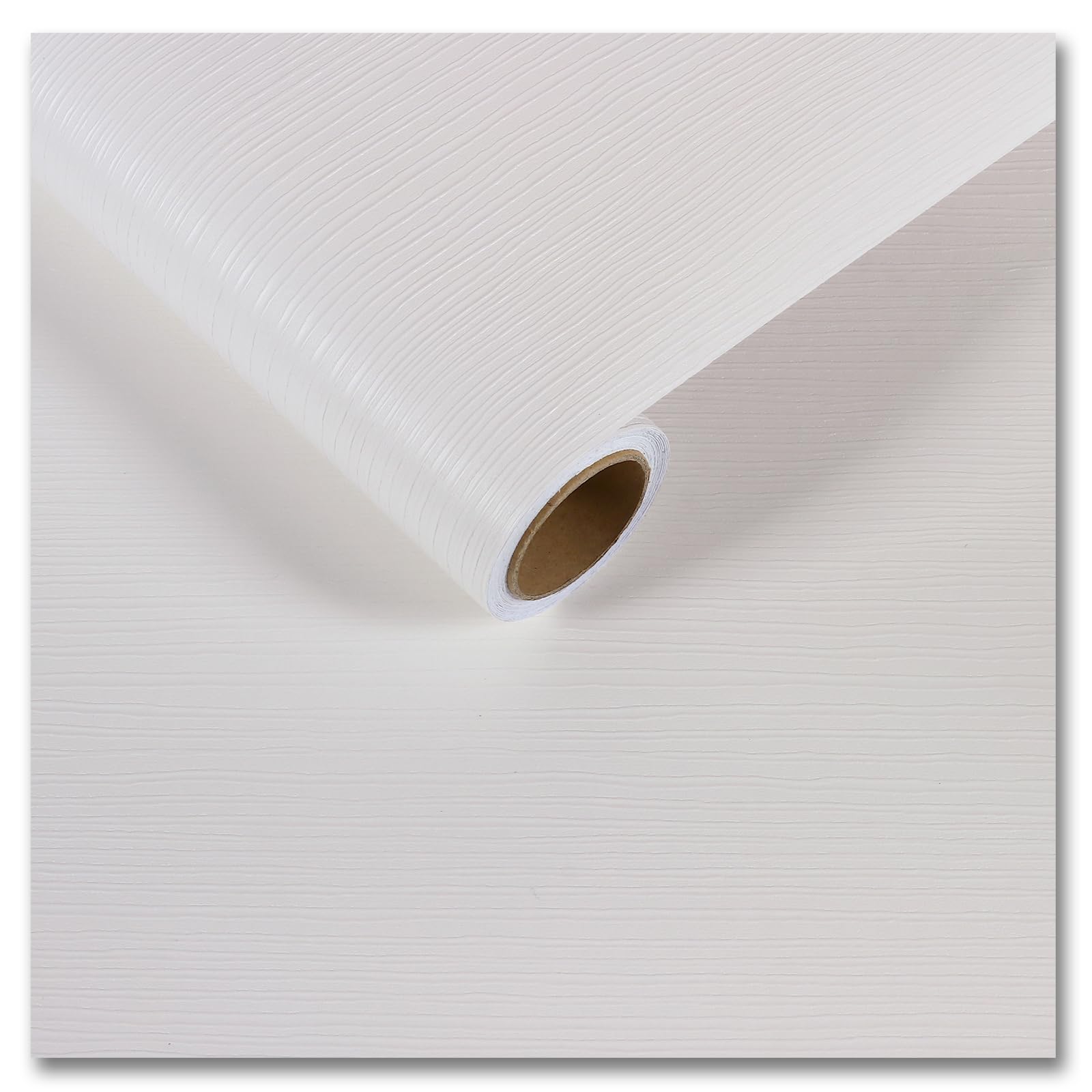 Papel pintado de madera blanca texturizada autoadhesivo de 30,5 x 203,2 cm para renovar armarios