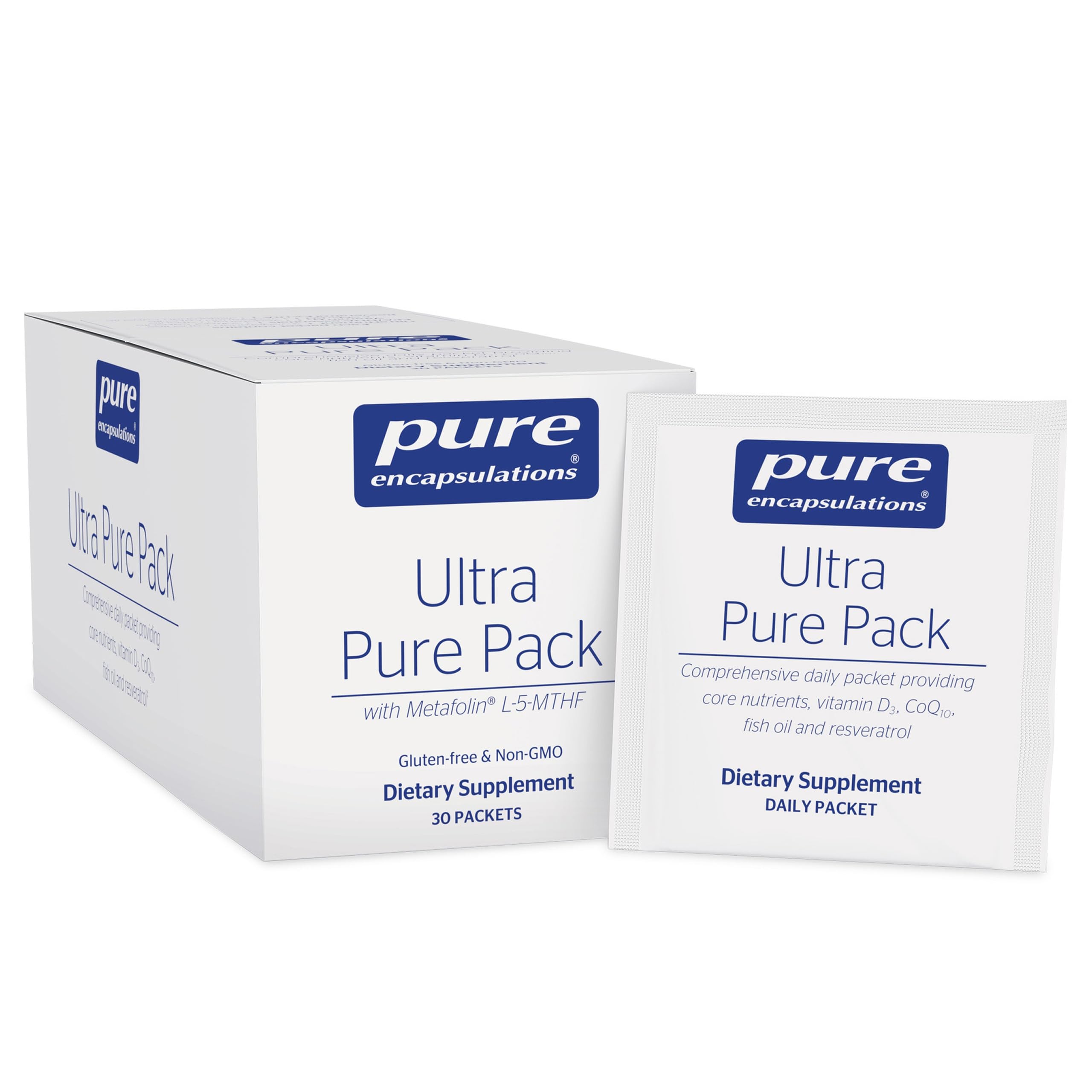 Ultra Pure Pack - Daily Comprehensive Multivitamins - Supports Well-Being* - with Coenzyme Q10, Vitamin C & More - Non-GMO - 30 Packets