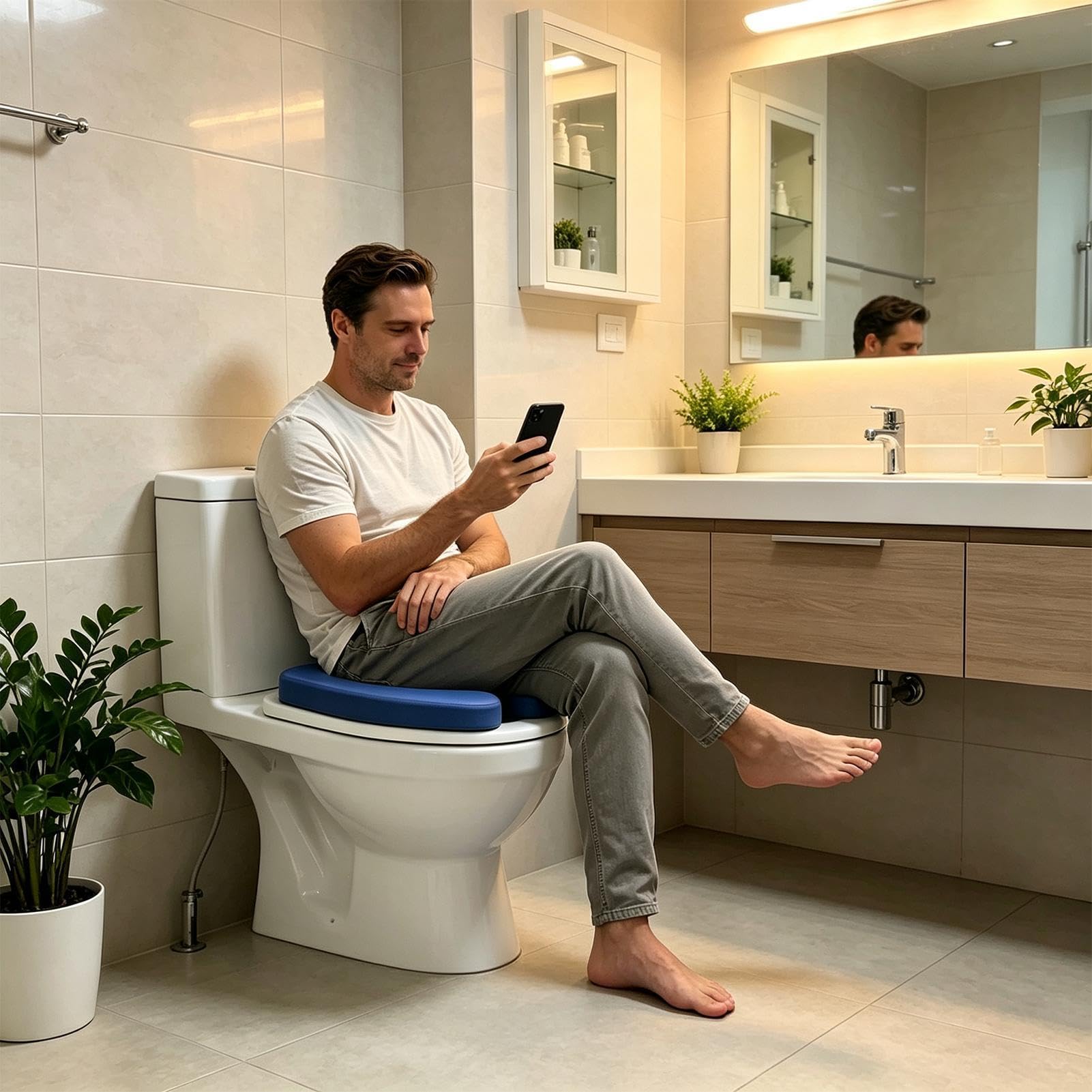 Toiletten-Lift-Sitzerhöhung Töpfchenerhöhung Wasserdichtes Sitzkissen