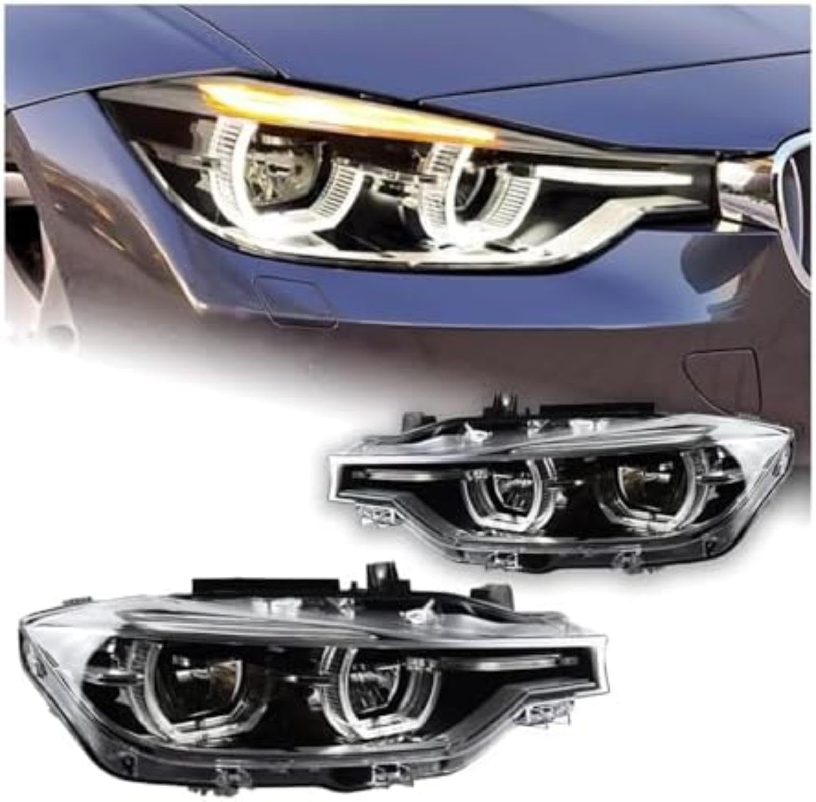 Dla BMW F30 F35 320I 318I 325I 2013-2015 przednia lampa samochodowa reflektory reflektor Drl przednie lampy samochodowe reflektor włączony kierunkowskaz Lampka sygnalizacyjna w (BLACK)