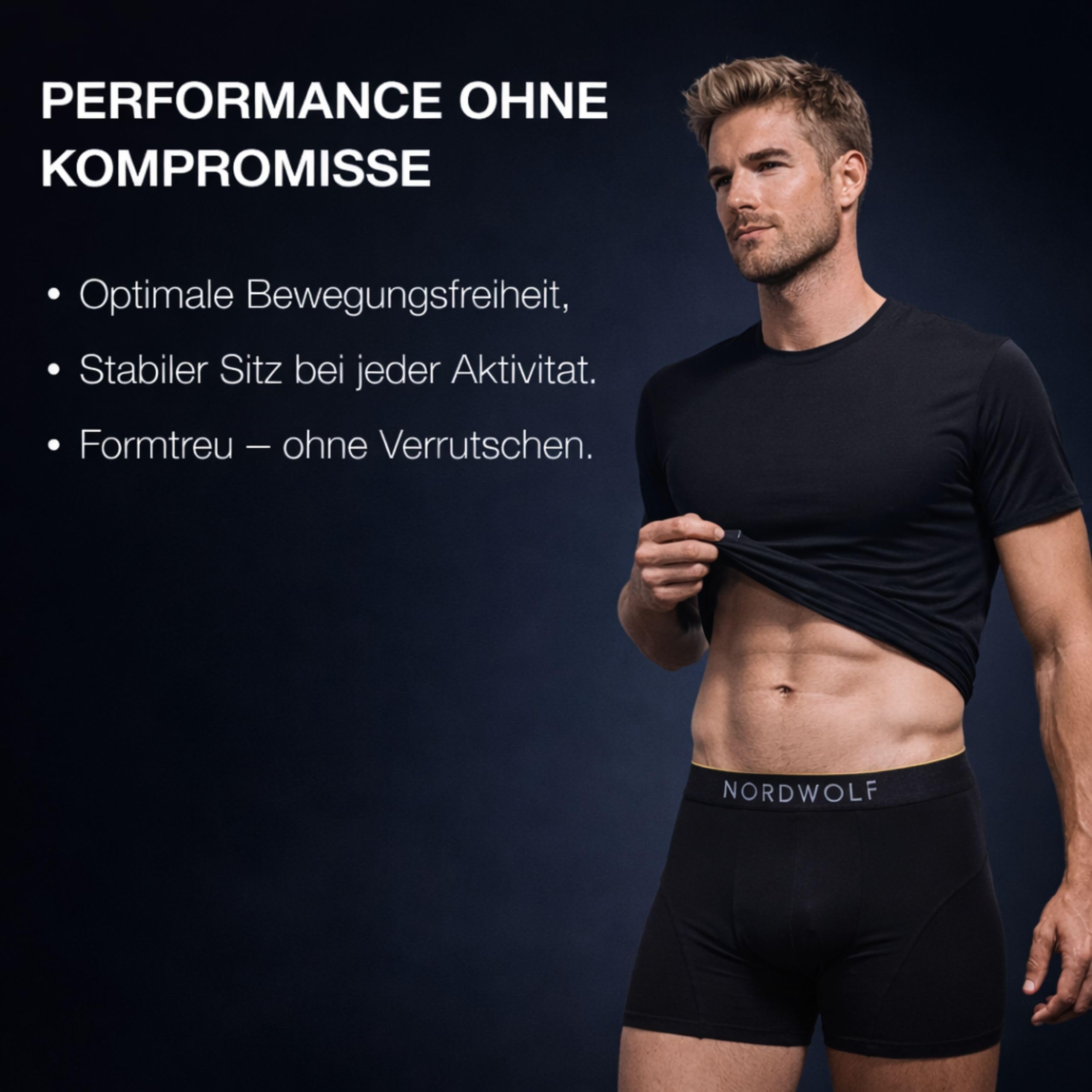 NordWolf Boxershorts Herren, Weiche Atmungsaktive Strapazierfähige Unterhosen Männer, Lange Herren Unterhosen, Pack x4 Modalstoff, Bequem Langlebig, Geschenk.