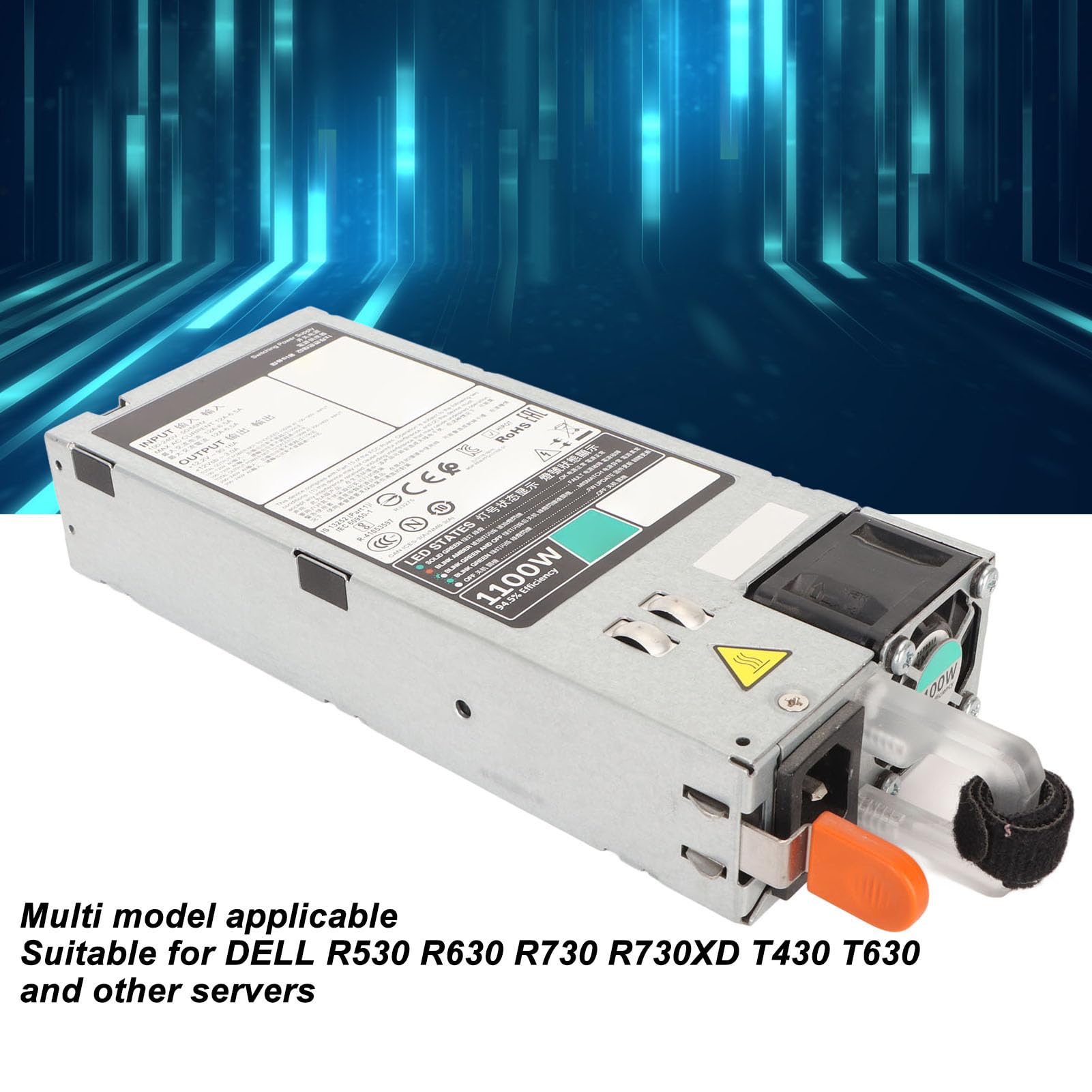 Zasilacz Serwerowy L1100E S1, Zasilacz 1100 W do Stacji Roboczej do Gier, W Pełni Modułowy, Zasilacz do Komputera Stacjonarnego do R530 R630 R730 R730XD