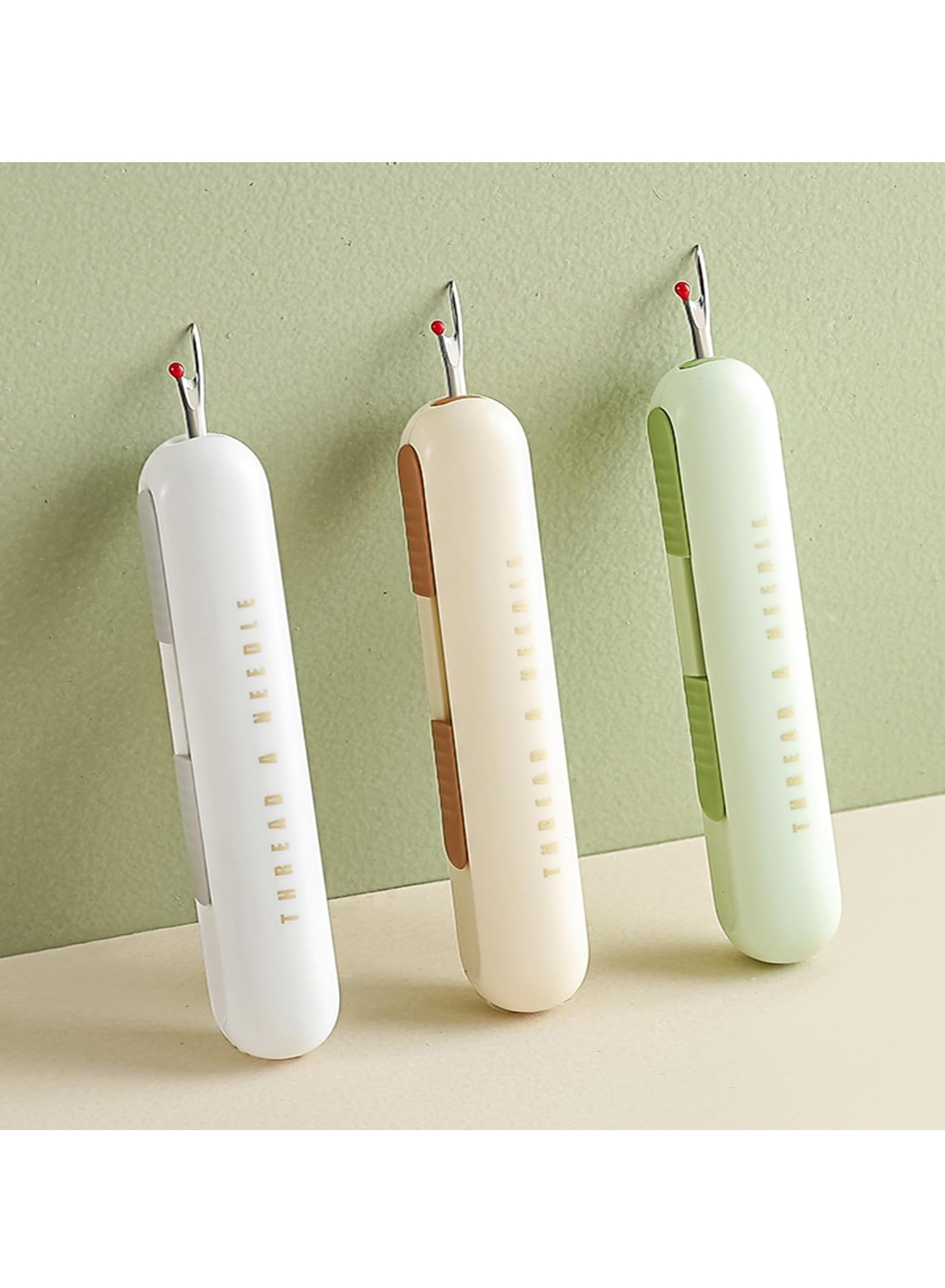 Excefore Upgraded 2-in-1 Needle Threader and Seam Ripper Set, 3 Essential Sewing Tools for Hand Sewing, Knitting and Quilting