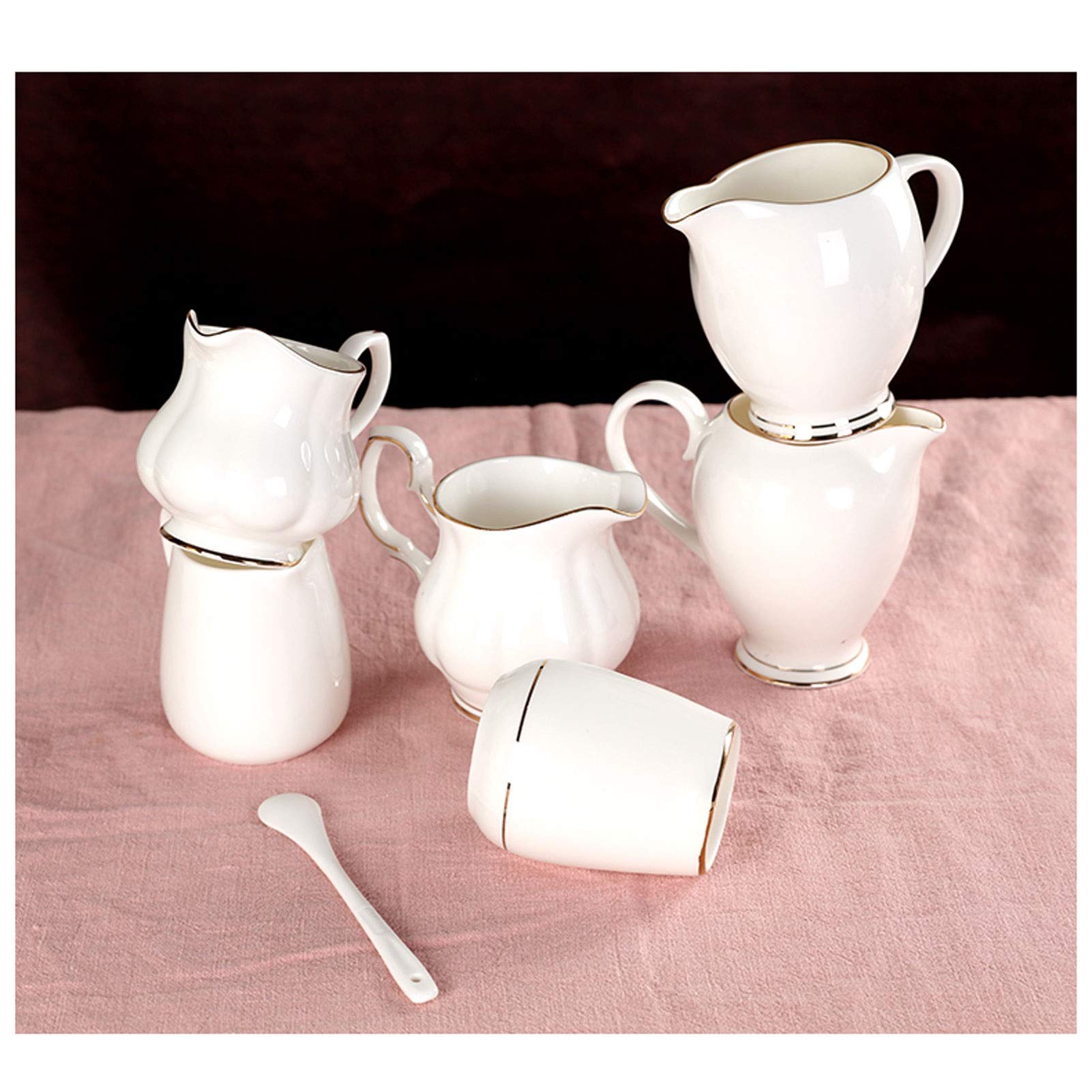 MRKU Pot à Lait, saucière, Tasse à Eau, pichet, Distributeur de crème et de café, sucrier, en céramique avec Anse, Style autrichien, pour Restaurant.