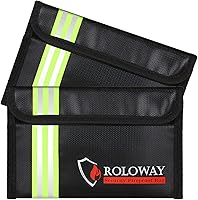 Vista 7 de ROLOWAY Bolsa pequeña ignífuga (5 x 8 pulgadas), bolsa de dinero ignífuga que no pica para dinero en efectivo, objetos de valor, pasaporte, moneda