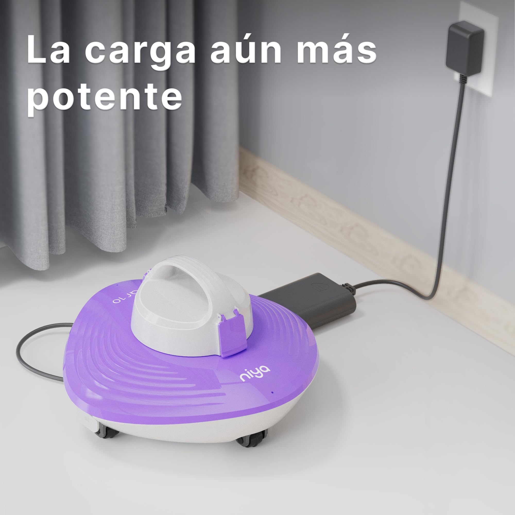 Niya Sonar 10 Limpiafondos Piscina de la Marca Dolphin, Robot de Piscina Sin Cable para Piscinas hasta 6m, 60 min de Limpieza, Autoaparcable, Carga rápida, Potente Succión