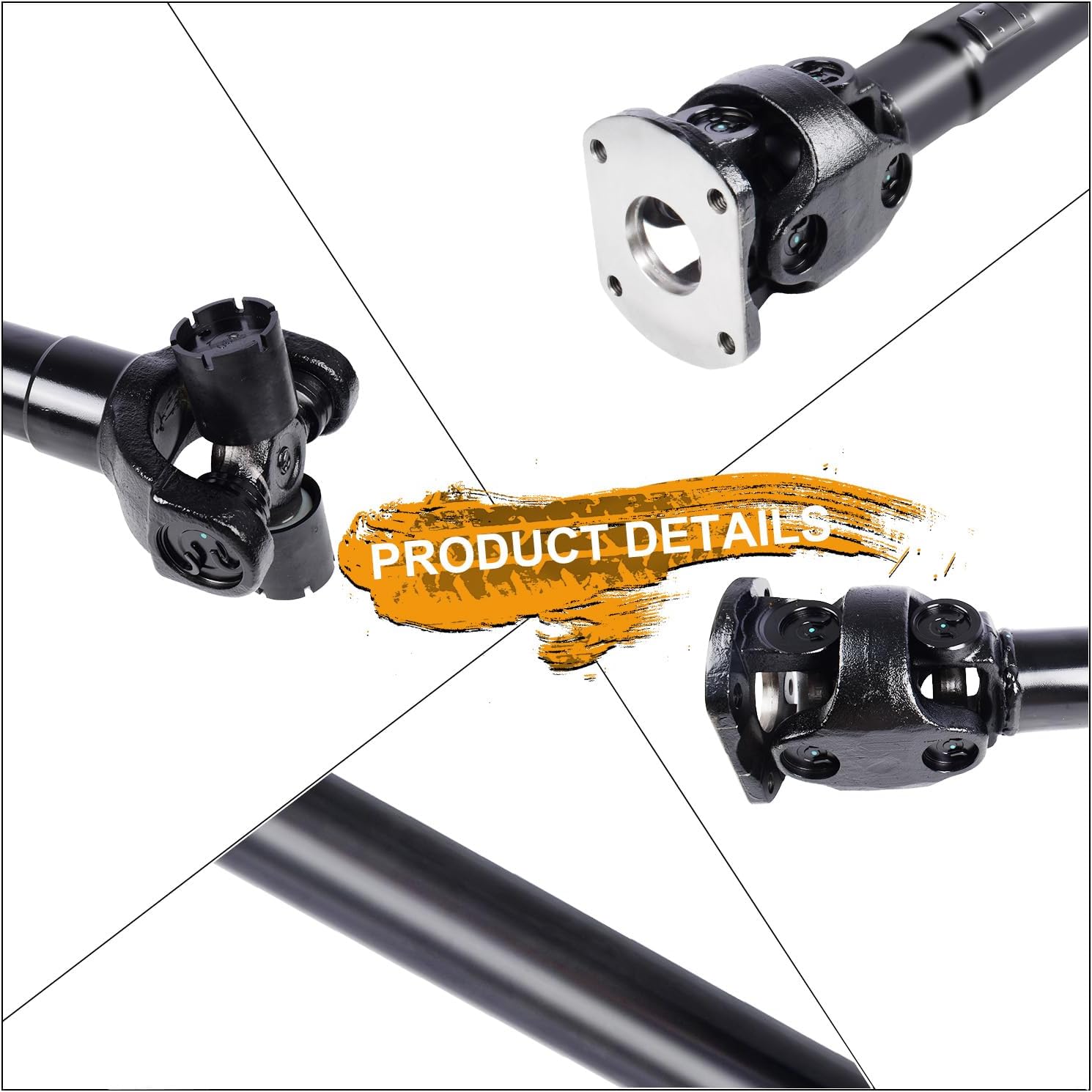 Front Complete Drive Shaft Fit for Ford F-250/F350/F450/F550 Super Duty Excursion 1999-2010 [5.4L, 6.8L, 4WD] Prop Shaft Driveshaft Assembly Replaces 5C3Z4A376AA, YC3Z4A376CA, 65-9300, 938-301
