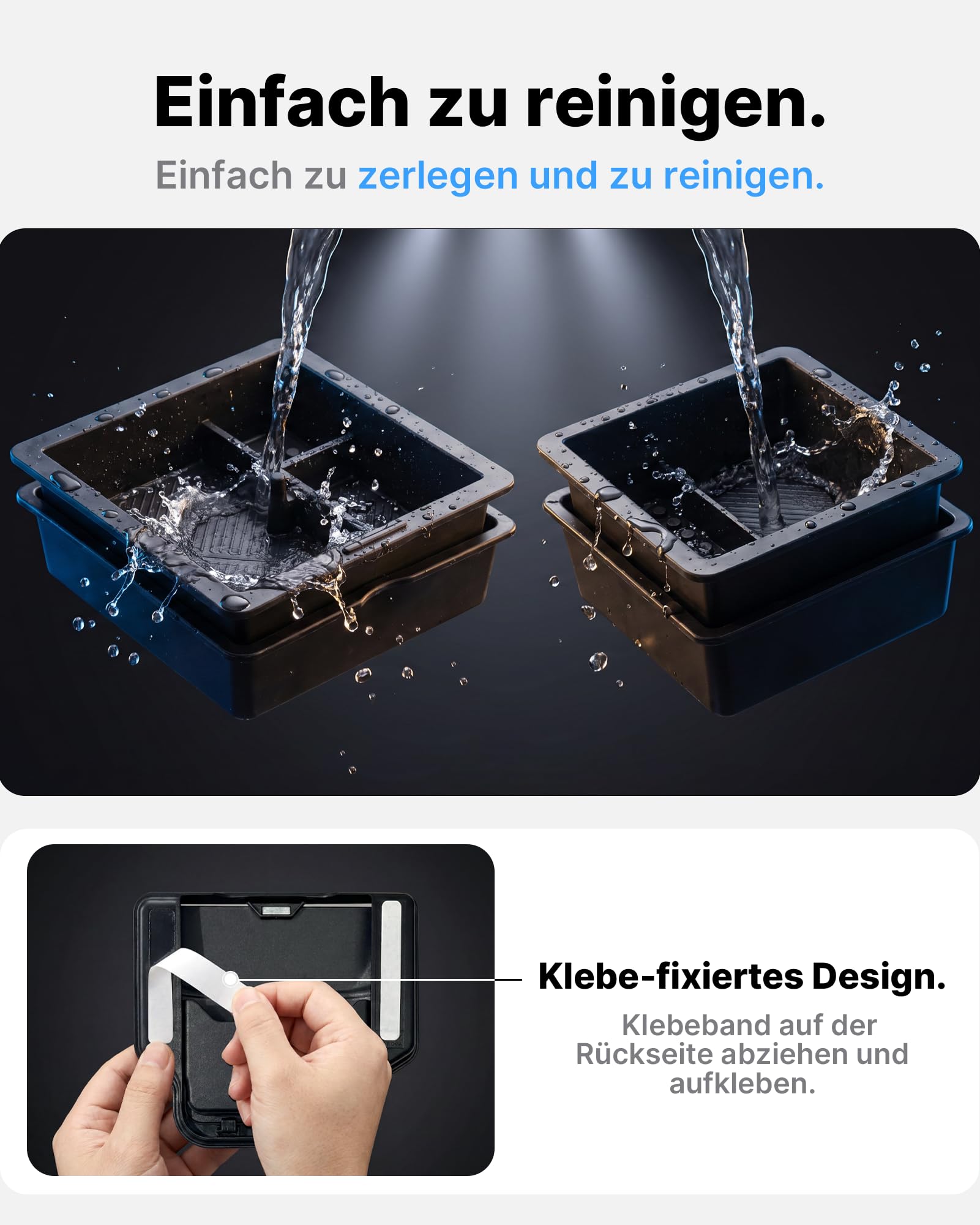 4-Teiliges Mittelkonsole Organizer für Tesla Model 3 Highland 2024-2026 & Model Y Juniper 2025-2026 (nur Premium & Performance), Aufbewahrungsbox Armlehnenablage Zubehör