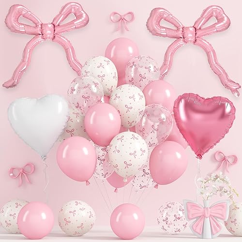 Miniatura 18 de Globos de Doble Relleno Blanco Perla y Rosa, 50 piezas Globos de Látex de Doble Relleno Blanco Arena Perla Rosa Retro Polvoriento para Mujeres y