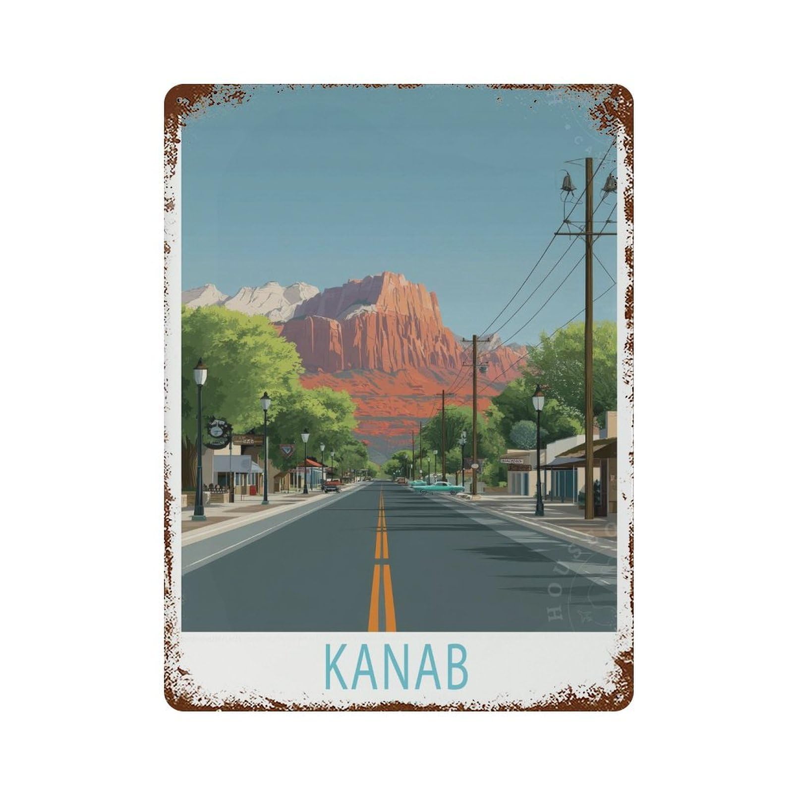 xiaoxiaoshen Kanab Utah Travel Birthday Gifts Wall Decor Art Metal Tin Poster Modern Home Decor Art Home Bar Shop Decorations Vintage Sign 40x30cm