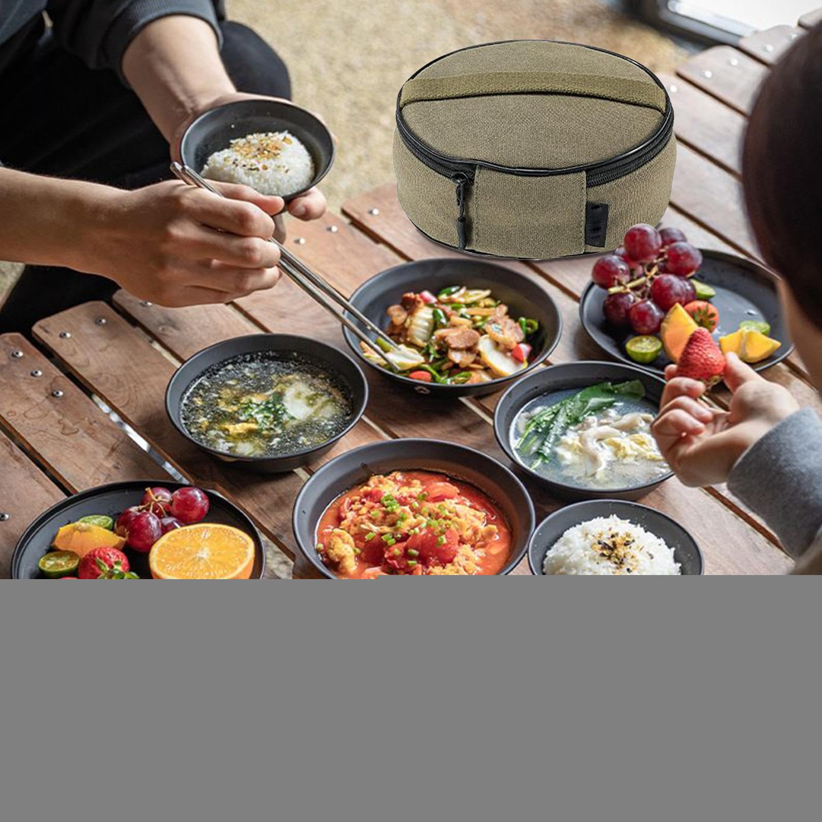Camping Geschirr Set Edelstahl Teller Outdoor Geschirr Für Camping | Stapelbares Outdoor-Besteck, Hitzebeständige Titanbeschichtete Ausrüstung für Paare und Wohnmobildinner