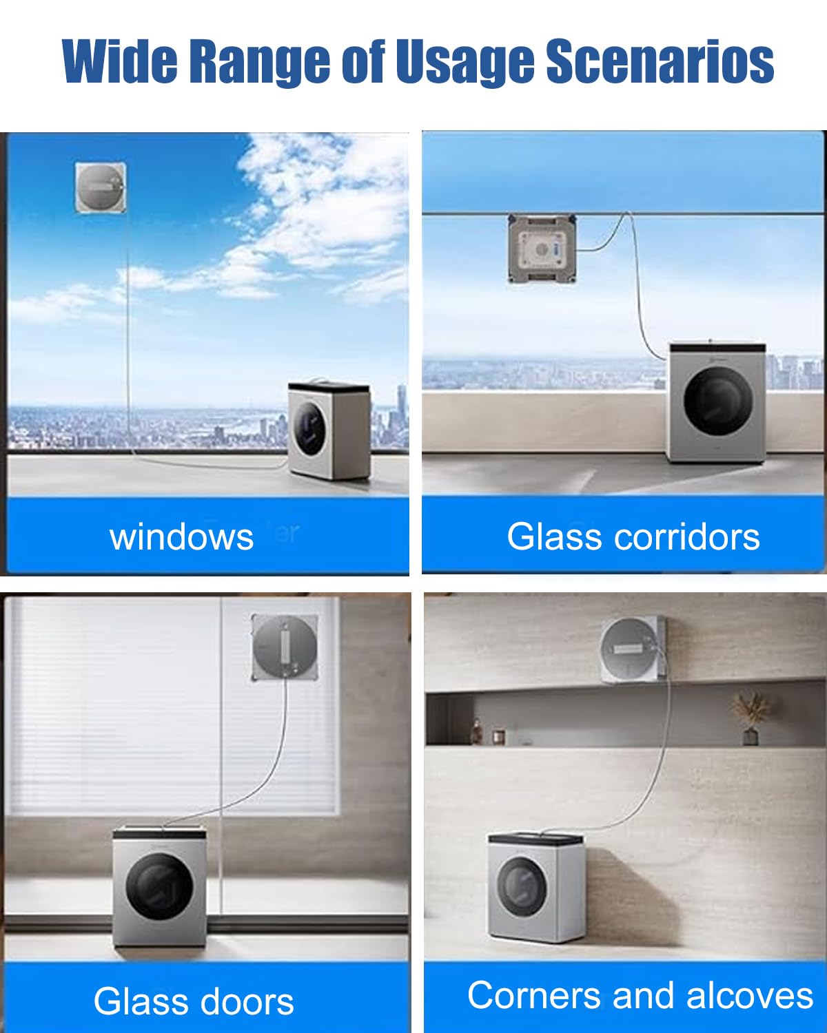 2 Stück W3 Omni Mikrofaser-Reinigungspad mit Halterungen für ECOVACS WINBOT W3 Omni Fensterputzroboter, Fensterputzlappen Ersatzteile, waschbares Reinigungstuch