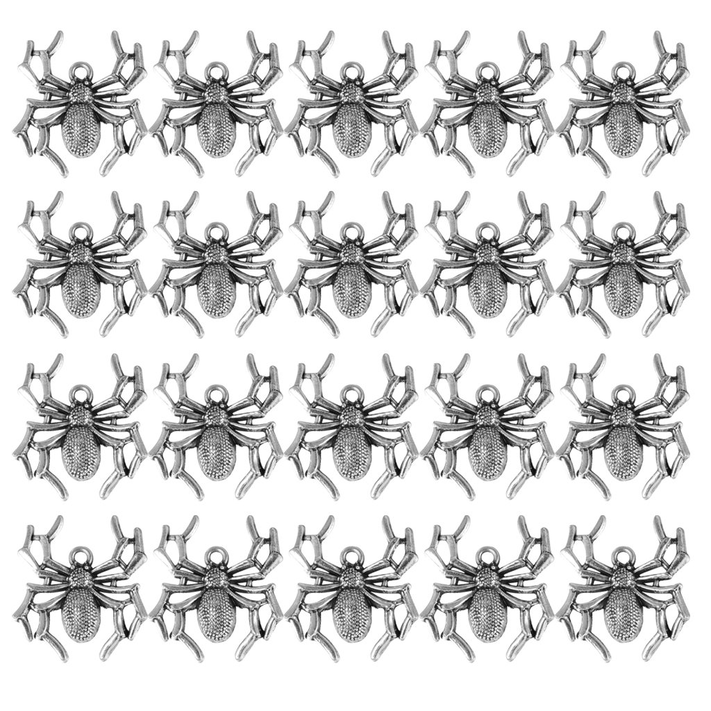 phenovo Silver Zinc Spider Charm-picture-25